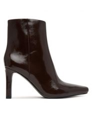 Guess Botki FLFREB LEA10 Brązowy ciemny. Brązowe botki damskie Guess, bez obcasa, na słupku, bez zapięcia. Za 764.99 zł.