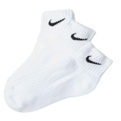 Bawełniane Skarpetki Unisex Dla Dorosłych Value Quarter (zestaw 3 Sztuk). Białe skarpetki damskie Nike, bez wzorów, z bawełny. Za 86.99 zł.