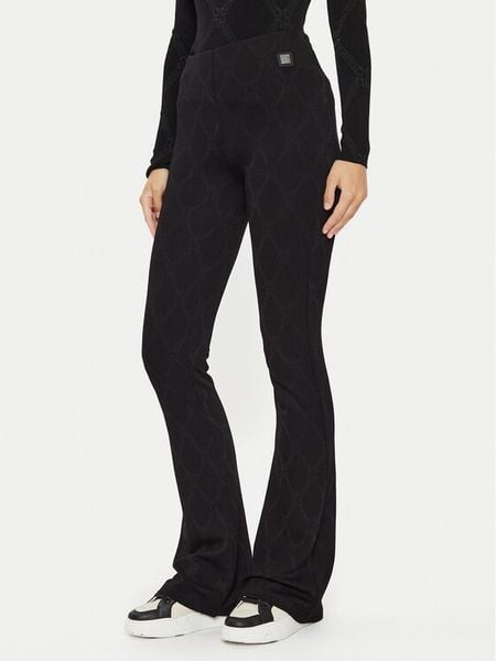 Hugo Spodnie materiałowe Nalentine 50517151 Czarny Slim Fit. Czarne spodnie materiałowe damskie Hugo, bez wzorów, z materiału. Za 309.99 zł.