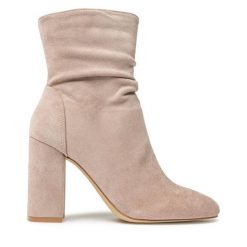 Botki DeeZee. Brązowe botki damskie DeeZee, bez obcasa, na słupku, bez zapięcia. Za 119.99 zł.