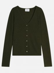 AUTHENTIC CASHMERE Kaszmirowy kardigan "Chalais" w kolorze ciemnozielonym rozmiar: XXL. Zielone kardigany damskie AUTHENTIC CASHMERE, xxl, bez wzorów, z kaszmiru. Za 365.42 zł.