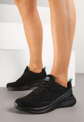 Czarno-Miętowe Buty Sportowe Sneakersy Ombre na Piankowej Podeszwie Arelinas. Czarne obuwie sportowe casual damskie Born2be, na fitness i siłownię. Za 109.99 zł.