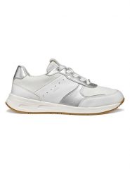 Geox Sneakersy w kolorze srebrno-białym rozmiar: 37. Białe obuwie sportowe damskie Geox, bez zapięcia. Za 206.42 zł.