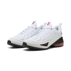 Sneakersy unisex Meza PUMA White Black For All Time Red. Białe obuwie sportowe damskie Puma, bez zapięcia, trekkingowe. Za 379.00 zł.