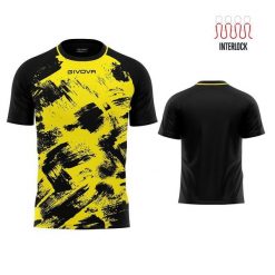 T-shirt Givova Art Sports Unisex Żółto-Czarny 2XS. Czarne bluzki damskie Givova, xs, bez wzorów, z poliesteru, bez kołnierzyka. Za 84.50 zł.