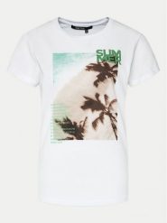 Marc Aurel T-Shirt 7564 7000 73736 Biały Regular Fit. Białe t-shirty damskie Marc Aurel, bez wzorów, z bawełny, bez kołnierzyka. Za 329.99 zł.