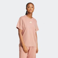 Koszulka damska ADIDAS. Białe koszulki damskie Adidas, l, bez wzorów, z bawełny, bez kołnierzyka, bez ramiączek. W wyprzedaży za 99.99 zł.
