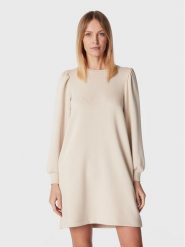 Moss Copenhagen Sukienka dzianinowa Nelina 17198 Beżowy Regular Fit. Brązowe sukienki damskie Moss Copenhagen, bez wzorów, z dzianiny, bez ramiączek. Za 319.99 zł.