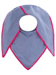 Zwillingsherz Muślinowa chusta trójkątna "Uni & Stitch" w kolorze niebieskim - 200 x 95 cm rozmiar: onesize. Niebieskie chusty damskie Zwillingsherz, bez wzorów, z bawełny. Za 113.90 zł.