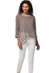 Heine Bluzka w kolorze fiołkowym rozmiar: 36. Różowe bluzki damskie Heine, bez wzorów, bez kołnierzyka, bez ramiączek. Za 65.23 zł.