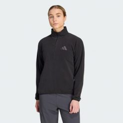 Bluza polarowa z suwakiem do połowy długości Terrex Multi Essentials. Czarne bluzy damskie Adidas, l, bez wzorów, z materiału, bez kaptura. Za 179.00 zł.
