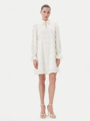 Bruuns Bazaar Sukienka koktajlowa Armade BBW4396 Biały Regular Fit. Białe sukienki damskie Bruuns Bazaar, bez wzorów, z syntetyku, wizytowe, bez ramiączek. Za 389.99 zł.