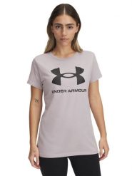Under Armour Koszulka "Rival" w kolorze fioletowym rozmiar: M. Różowe bluzki damskie Under Armour, m, bez wzorów, bez kołnierzyka, bez ramiączek. Za 61.46 zł.