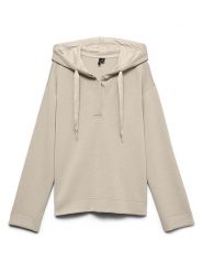 Vero Moda Bluza w kolorze beżowym rozmiar: XS. Brązowe bluzy damskie Vero Moda, xs, bez wzorów, z kapturem. Za 149.95 zł.