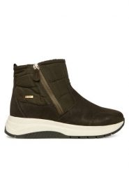 Caprice Botki 9-26400-45 Khaki. Brązowe botki damskie Caprice, z materiału, bez obcasa, na płaskiej podeszwie, bez zapięcia. Za 489.99 zł.