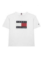 Tommy Hilfiger T-Shirt KB0KB10340 M Biały Regular Fit. Białe t-shirty i koszulki chłopięce Tommy Hilfiger, bez wzorów, z bawełny, bez kołnierzyka, bez ramiączek. Za 139.99 zł.