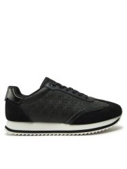 Calvin Klein Sneakersy Runner Lace Up - Mono Mix HW0HW02294 Czarny. Czarne obuwie sportowe damskie Calvin Klein, ze skóry, bez zapięcia. W wyprzedaży za 329.99 zł.