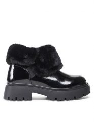 QUAZI Botki WS125-13 Czarny. Czarne botki damskie QUAZI, ze skóry, bez obcasa, na płaskiej podeszwie, bez zapięcia. Za 249.99 zł.