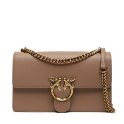 Torebka PINKO. Brązowe torebki wieczorowe damskie Pinko, bez wzorów, bez dodatków. Za 939.99 zł.