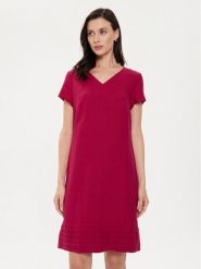 Tatuum Sukienka letnia Twiga T2408.205 Czerwony Regular Fit. Czerwone sukienki damskie TATUUM, bez wzorów, ze lnu, bez ramiączek. Za 349.99 zł.