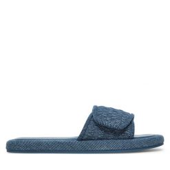 Klapki MICHAEL Michael Kors. Niebieskie klapki damskie MICHAEL Michael Kors, bez wzorów, bez obcasa, bez zapięcia. Za 269.99 zł.