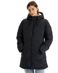 Długa pikowana kurtka damska BETTER WEATHER. Czarne kurtki damskie Roxy, m, bez wzorów, z materiału, z kapturem. Za 659.90 zł.