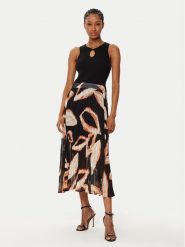 DKNY Sukienka codzienna P4EUBP76 Czarny Regular Fit. Czarne sukienki damskie DKNY, bez wzorów, z syntetyku, bez ramiączek. Za 449.99 zł.