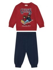 Guess Komplet sweter i spodnie materiałowe I5BG04 Z2BB0 Czerwony Regular Fit. Czerwone spodnie niemowlęce Guess, z materiału, bez kołnierzyka. Za 219.99 zł.