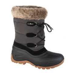 Buty CMP Nietos Low 3Q78956-U901 Śniegowce szare ocieplane czarne. Czarne śniegowce damskie z syntetyku, za kostkę. Za 529.65 zł.