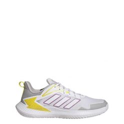 Buty do tenisa unisex Adidas Defiant Speed. Białe obuwie sportowe damskie Adidas, z materiału, bez zapięcia, do biegania. Za 463.75 zł.