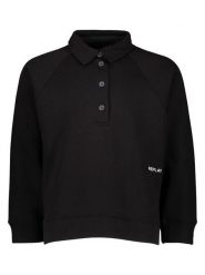 Replay Bluza w kolorze czarnym rozmiar: M. Czarne bluzy damskie Replay, m, bez wzorów, z bawełny, bez kaptura. Za 236.61 zł.
