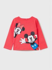 OVS Bluzka DISNEY 1617101 Czerwony Regular Fit. Czerwone bluzki i koszule dziewczęce OVS, bez wzorów, z bawełny, bez kołnierzyka, bez ramiączek. Za 49.99 zł.