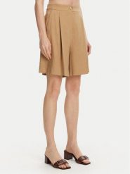 Marella Bermudy Sagitta 2513141015 Beżowy Relaxed Fit. Brązowe szorty damskie Marella, bez wzorów, z materiału. Za 399.99 zł.