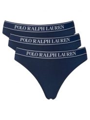 Polo Ralph Lauren Komplet stringów 4P0708 Granatowy. Niebieskie komplety bielizny Polo Ralph Lauren, bez wzorów, z bawełny. Za 353.99 zł.