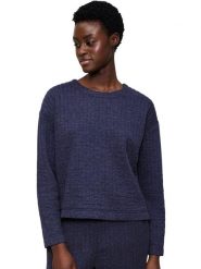 Triumph Bluza w kolorze granatowym rozmiar: 44. Niebieskie bluzy damskie Triumph, bez wzorów, prążkowane, bez kaptura. Za 78.66 zł.