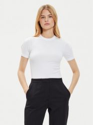 Calvin Klein T-Shirt K20K207322 Biały Slim Fit. Białe t-shirty damskie Calvin Klein, xl, bez wzorów, bez kołnierzyka. Za 179.99 zł.