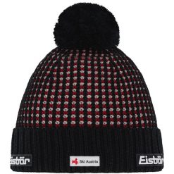 Czapka Eisbar Flow OS Pompon MÜ RL SKA. Czarne czapki damskie Eisbär, bez wzorów. W wyprzedaży za 195.00 zł.