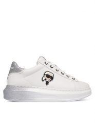 KARL LAGERFELD Sneakersy Kapri KL62530F Biały. Białe obuwie sportowe damskie KARL LAGERFELD, ze skóry, bez zapięcia. Za 929.99 zł.