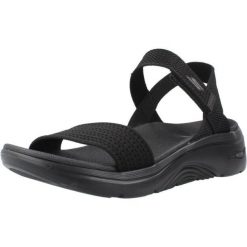 Sandały SKECHERS GO WALK ARCH FIT 2.0 Czarny. Czarne sandały damskie Skechers, bez wzorów, z tkaniny, bez obcasa, bez zapięcia. Za 280.99 zł.