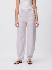 Jeansy barrel leg - różowy. Czerwone jeansy damskie Reserved. Za 129.99 zł.