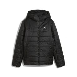 Damska kurtka wyścielana Essentials z kapturem PUMA. Czarne kurtki damskie Puma, bez wzorów, z kapturem. Za 399.00 zł.