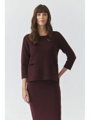 TATUUM Sweter w kolorze bordowym rozmiar: S. Brązowe swetry klasyczne damskie TATUUM, s, bez kołnierzyka. Za 156.98 zł.