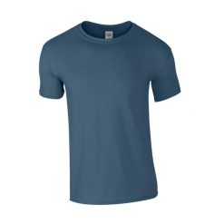 Koszulka Softstyle Dla Dorosłych Unisex. Niebieskie bluzki damskie GILDAN, xl, bez wzorów, sportowe, bez kołnierzyka, bez ramiączek. Za 33.99 zł.