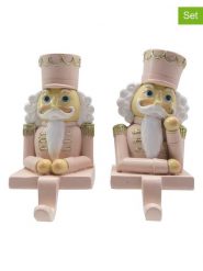 Clayre & Eef Uchwyty (2 szt.) w kolorze jasnoróżowym na skarpety świąteczne rozmiar: onesize. Różowe skarpetki damskie Clayre & Eef, bez wzorów, z materiału. Za 139.20 zł.