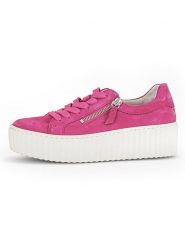 Gabor Skórzane sneakersy w kolorze różowym rozmiar: 38,5. Różowe obuwie sportowe damskie Gabor, ze skóry, bez zapięcia. Za 184.89 zł.