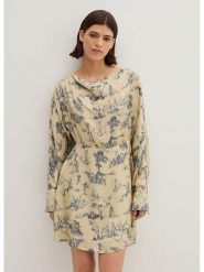 STEFANEL Sukienka w kolorze beżowo-niebieskim rozmiar: 44. Brązowe sukienki damskie Stefanel, bez wzorów, z wiskozy, bez ramiączek. Za 295.99 zł.