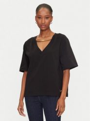 Marciano Guess T-Shirt 5GGI03 6298A Czarny Regular Fit. Czarne t-shirty damskie Marciano Guess, xs, z aplikacjami, z bawełny, bez kołnierzyka. Za 189.99 zł.
