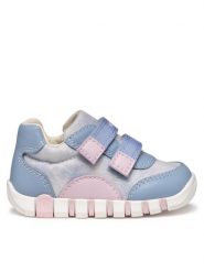 Geox Sneakersy B Iupidoo B3558A 0AS54 C4YE8 Niebieski. Niebieskie trampki dziewczęce Geox, bez wzorów, ze skóry, bez zapięcia. Za 129.99 zł.