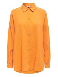 ONLY Koszula w kolorze pomarańczowym rozmiar: XS. Pomarańczowe koszule damskie Only, xs, bez wzorów, z bawełny, bez kołnierzyka, bez ramiączek. Za 57.06 zł.