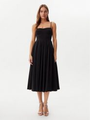 Guess Sukienka koktajlowa W5GK61 WGMR2 Czarny Regular Fit. Czarne sukienki damskie Guess, z aplikacjami, z wiskozy, wizytowe, bez ramiączek. Za 598.00 zł.